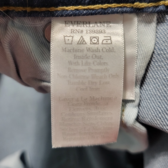 EVERLANE The Curvy Cheeky Straight Leg Jeans Organic Cotton Women's Size 35 - Picture 13 of 14